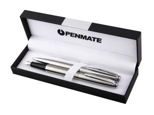 Opakowanie Penmate komplet długopis+pióro wieczne Virtuo srebrny TT7643