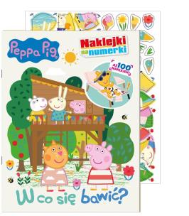 Peppa Pig. Naklejki na numerki cz.4 W co się bawić. Autor:   Praca zbiorowa. Multiszop.pl Okładka książki Peppa Pig. Naklejki na numerki cz.4 W co się bawić