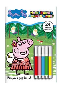 Okładka książki Peppa Pig Numerkowe kolorowanki cz.2 Peppa i jej..