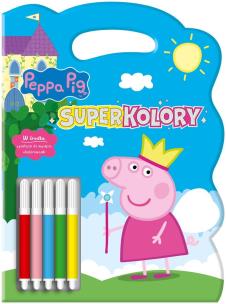 Peppa Pig. SuperKolory. Autor: Opracowanie zbiorowe. Multiszop.pl Okładka książki Peppa Pig. SuperKolory