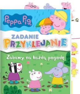 Peppa Pig. Zadanie Przyklejanie. Autor:   Praca zbiorowa. Multiszop.pl Okładka książki Peppa Pig. Zadanie Przyklejanie