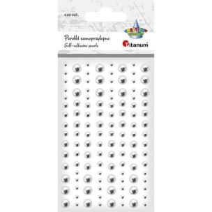 Opakowanie Perełki samoprzylepne 120szt srebrne