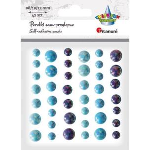 Opakowanie Perełki samoprzylepne niebieskie 42szt