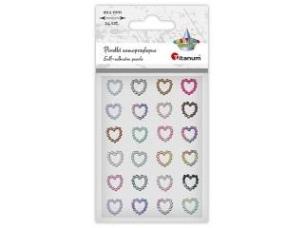 Opakowanie Perełki samoprzylepne Serca mix kolorów 24szt