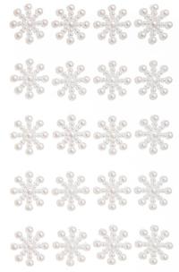 Opakowanie Perełki samoprzylepne śnieżynka 24szt
