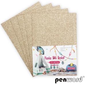 Opakowanie Pianka brokatowa cappucino 21x29,7cm 5szt