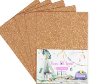 Opakowanie Pianka brokatowa miedziana 21x29,7cm 5szt