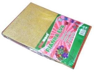 Opakowanie Pianka brokatowa złota 20x30cm 5szt