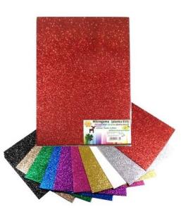 Opakowanie Pianka mikroguma brokat 20x30cm 10 arkuszy