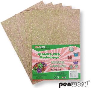 Opakowanie Pianka multicolor brokat 1 20x30 5szt