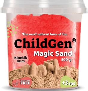 Piasek kinetyczny naturalny czerwony 500g. Wydawca: ChildGen (GEN OYUNCAK SANAYİ TİCARET A.Ş.). Multiszop.pl Opakowanie Piasek kinetyczny naturalny czerwony 500g