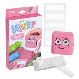 Opakowanie Pieczątka Drukarenka Diy Marky do odzieży różowa