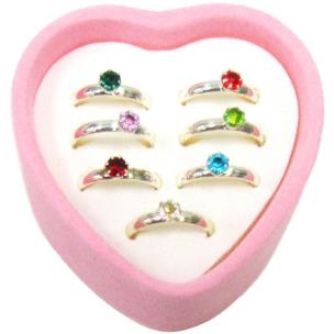 Opakowanie Pierścionki metalowe z oczkiem 7szt