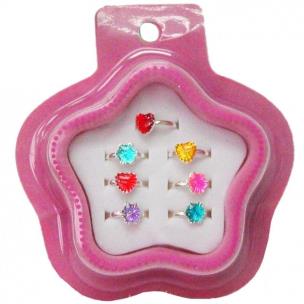 Opakowanie Pierścionki metalowe z oczkiem 7szt