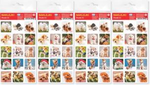 Opakowanie Pieski 01 Naklejki 4 sztuki