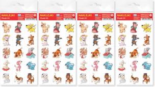 Opakowanie Pieski 02 Naklejki 4 sztuki