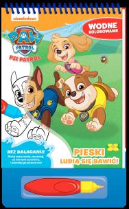 Okładka książki Pieski kochają sport! Psi Patrol. Wodne kolorowanie