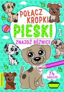 Okładka książki Pieski. Połącz kropki, znajdź różnicę