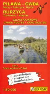 Okładka książki Piława-Gwda mapa kajakowa 1:50 000 EkoGraf