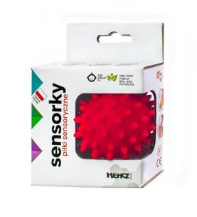 Piłeczka sensoryczna jeżyk czerwona. Wydawca: Hencz Toys. Multiszop.pl Opakowanie Piłeczka sensoryczna jeżyk czerwona