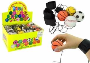 Opakowanie Piłka na gumce 6 cm 4 wzory MIX