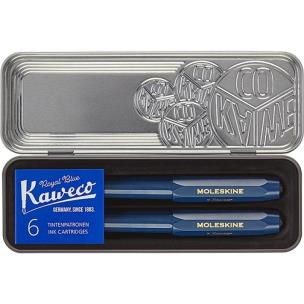Pióra zestaw prezentowy niebieski. Wydawca: Moleskine. Multiszop.pl Opakowanie Pióra zestaw prezentowy niebieski
