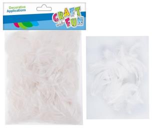 Opakowanie Piórka dekoracyjne biel 20-30cm 16g