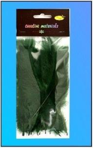 Opakowanie Piórka miękkie ciemnozielone 15szt