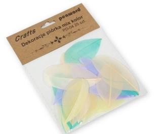 Opakowanie Piórka mix kolorów 6-7mm 25szt