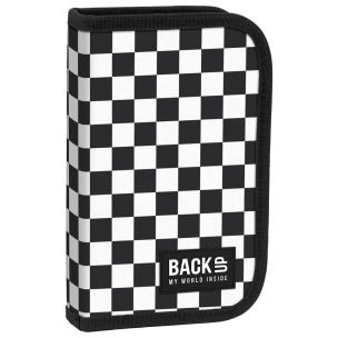 Piórnik 1-komorowy z wyposażeniem BACKUP 5 model SW94 szachownica. Wydawca: Derform. Multiszop.pl Opakowanie Piórnik 1-komorowy z wyposażeniem BACKUP 5 model SW94 szachownica