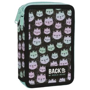 Piórnik 2-komorowy z wyposażeniem BACKUP 5 model DW06 koty. Wydawca: Derform. Multiszop.pl Opakowanie Piórnik 2-komorowy z wyposażeniem BACKUP 5 model DW06 koty