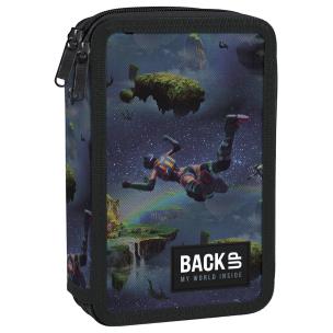 Opakowanie Piórnik 2-komorowy z wyposażeniem BACKUP 5 model DW40 galaktyka