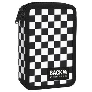 Piórnik 2-komorowy z wyposażeniem BACKUP 5 model DW94 szachownica. Wydawca: Derform. Multiszop.pl Opakowanie Piórnik 2-komorowy z wyposażeniem BACKUP 5 model DW94 szachownica