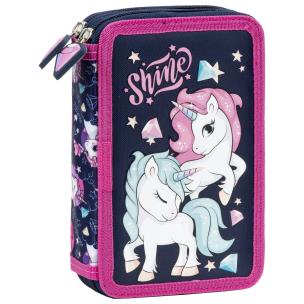 Piórnik 2-komorowy z wyposażeniem Jednorożec 14. Wydawca: Derform. Multiszop.pl Opakowanie Piórnik 2-komorowy z wyposażeniem Jednorożec 14