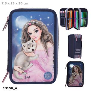 Opakowanie Piórnik 3 komorowy led z wyposażeniem Top Model Wolf  13150A