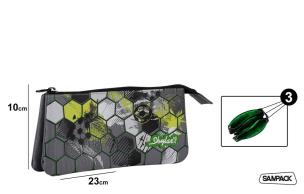 Opakowanie Piórnik 3 - komorowy tuba 22x9,5cm piłka nożna