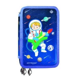 Opakowanie Piórnik 3-komorowy z  wyposażeniem KEYROAD 1 szt.mix