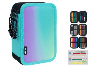 Piórnik 3 poz. z wyposażeniem Sunset zielony MILAN. Wydawca: MILAN. Multiszop.pl Opakowanie Piórnik 3 poz. z wyposażeniem Sunset zielony MILAN