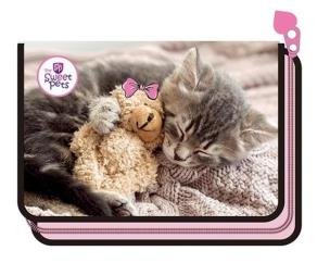 Opakowanie Piórnik jednokomorowy z wyposażeniem Kot