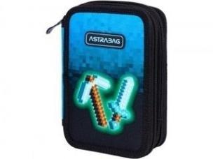 Opakowanie Piórnik Jumbo potrójny z wyp. Blue Pixel ASTRA