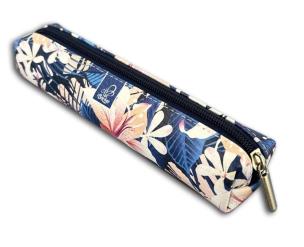 Opakowanie Piórnik mini prostokąt hibiskus na niebieskim