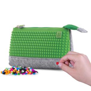 Opakowanie Piórnik na suwak PIXIE CREW z zielonym panelem