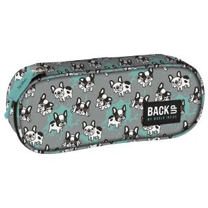 Piórnik owalny BACKUP 5 model A08 buldożki. Wydawca: Derform. Multiszop.pl Opakowanie Piórnik owalny BACKUP 5 model A08 buldożki