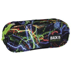 Piórnik owalny BACKUP 5 model A54 światła neonów. Wydawca: Derform. Multiszop.pl Opakowanie Piórnik owalny BACKUP 5 model A54 światła neonów