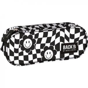 Opakowanie Piórnik owalny Backup kratka Happy Face PB6A14