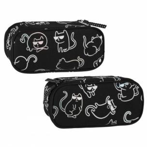 Opakowanie Piórnik saszetka owalna 1 zamek Kot holo