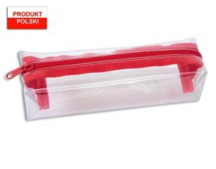 Opakowanie Piórnik szkolny klocek WAR-1276 czerwony zamek