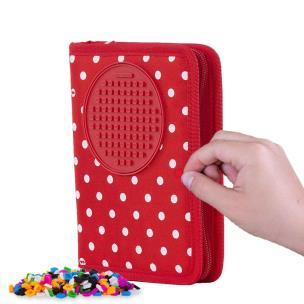 Opakowanie Piórnik szkolny na suwak z czerwoym panelem