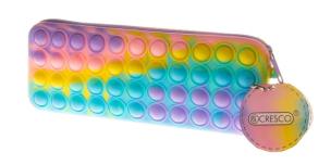 Piórnik szkolny silikonowy Rainbow. Wydawca: CRESCO. Multiszop.pl Opakowanie Piórnik szkolny silikonowy Rainbow