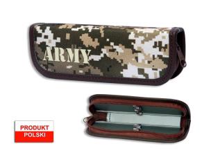 Opakowanie Piórnik szkolny WAR-1221 twardy mały moro brązowa